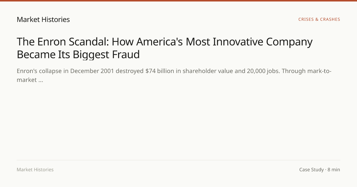 The Enron Scandal: How America's Most Innovative Company Became Its ...